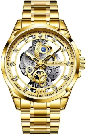 Stainless Steel with Luminous Hands/Calendar/Small Seconds, revert herald wilderness opaque blend manufacturer 30M Water Resistant, 42mm Dial Gift Watches Men's Skeleton Business Watch Quartz Movement 