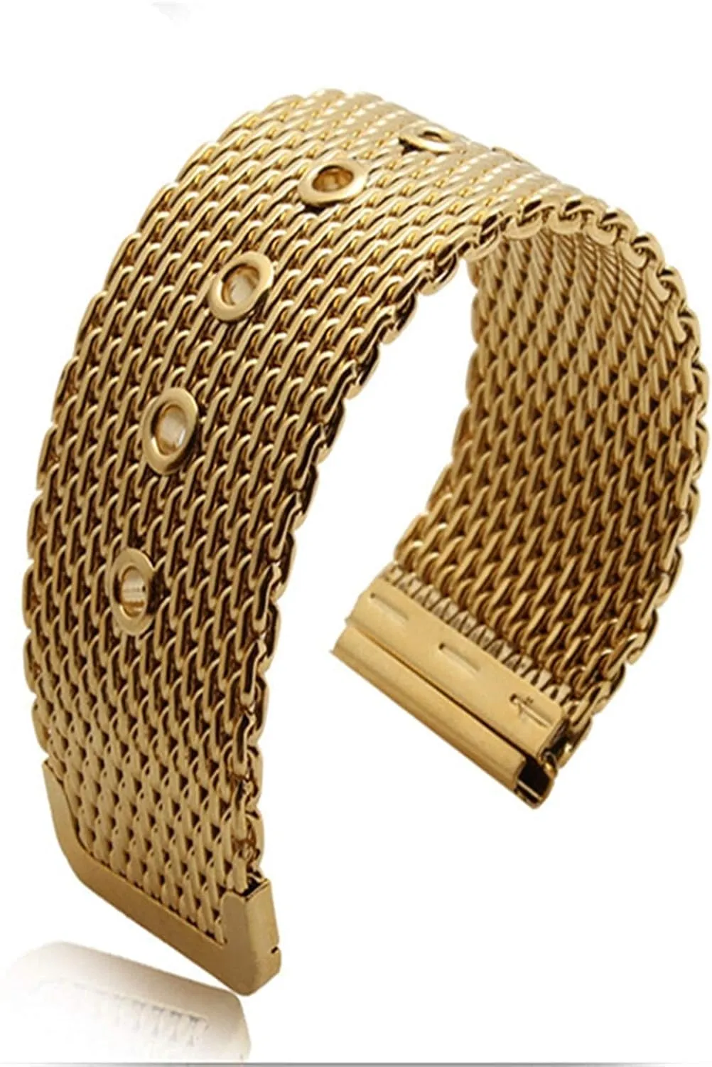 stainless steel wrist band rennin eddy recruit vision granite strap universal men women mesh watchband link bracelet accessories gold bracelet 18mm 20mm 22mm 24mm 