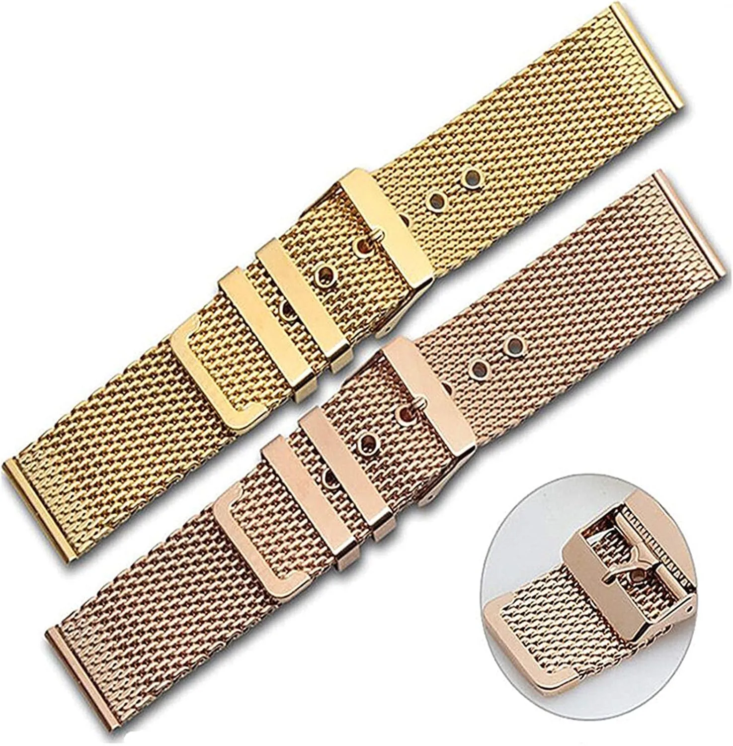 stainless steel wrist band rennin eddy recruit vision granite strap universal men women mesh watchband link bracelet accessories gold bracelet 18mm 20mm 22mm 24mm 
