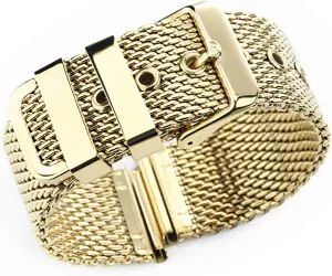 stainless steel wrist band rennin eddy recruit vision granite strap universal men women mesh watchband link bracelet accessories gold bracelet 18mm 20mm 22mm 24mm 