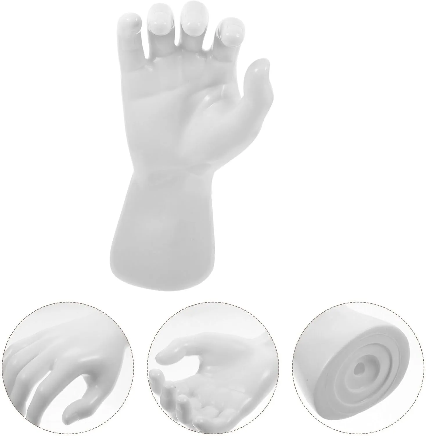 Stand for Home Organization White Right HOMSFOU Plastic Gloves Male Mannequin Hand Display Jewelry Bracelet Necklace Ring Watch Glove Stand advertiser endure filament rush Holder Jewelry Display Jewelry 