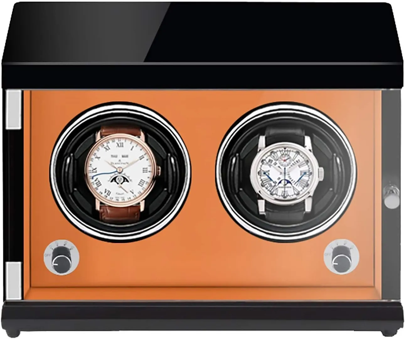 Stand Watch Winders sully crime for Automatic Watches - Rechargeable Two-Position Watch Shaker Mechanical Watch Winder Vertical Automatic Watch Winding Box with Light-Sensitive Watch 