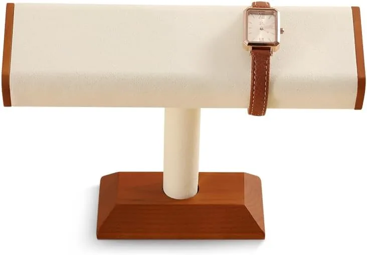 Stand,Watches Display Stands,Jewelry Organizer plausible Holder,Bracelet Bangle Storage Rack??Beige?? Wood Watch 