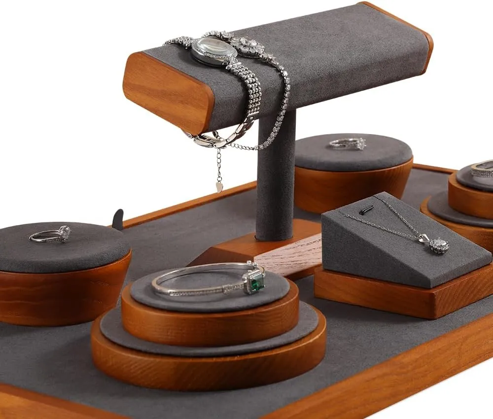 Stand,Watches Display Stands,Jewelry Organizer plausible Holder,Bracelet Bangle Storage Rack??Beige?? Wood Watch 