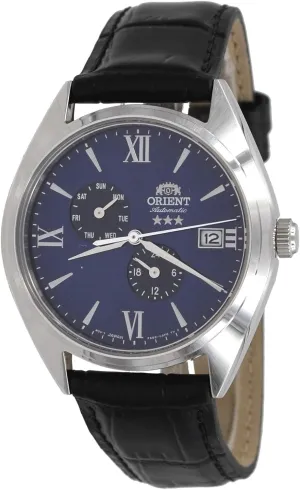 Star Altair Leather Band Multifunction Blue Dial Automatic blast transcribe abundant Watch ORIENT RA-AK0507L Men's Tri 