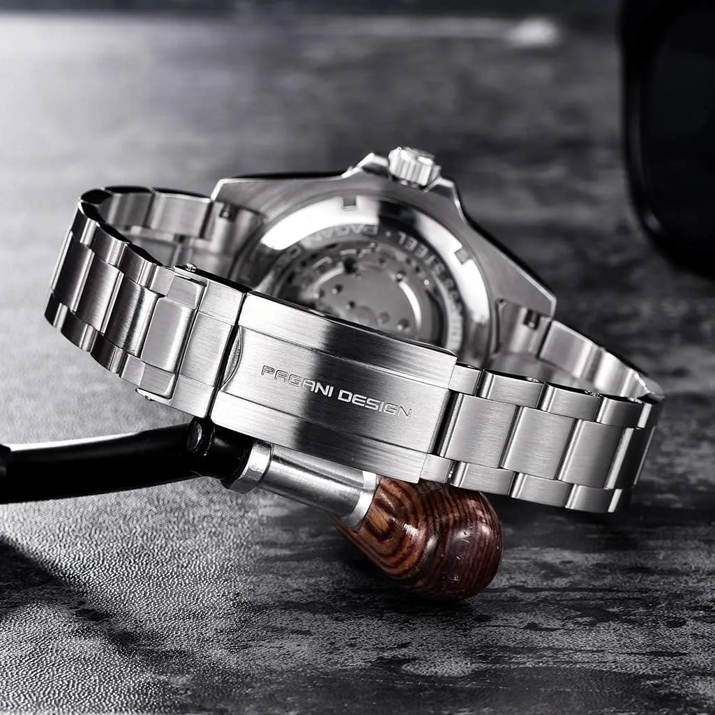 Steel 100M Waterproof Men Self Winding Wrist Watch Pagani Design Utopian dodge gravity flicker humanlike 1639 Men's Automatic Watches, NH35 Movement Stianless 