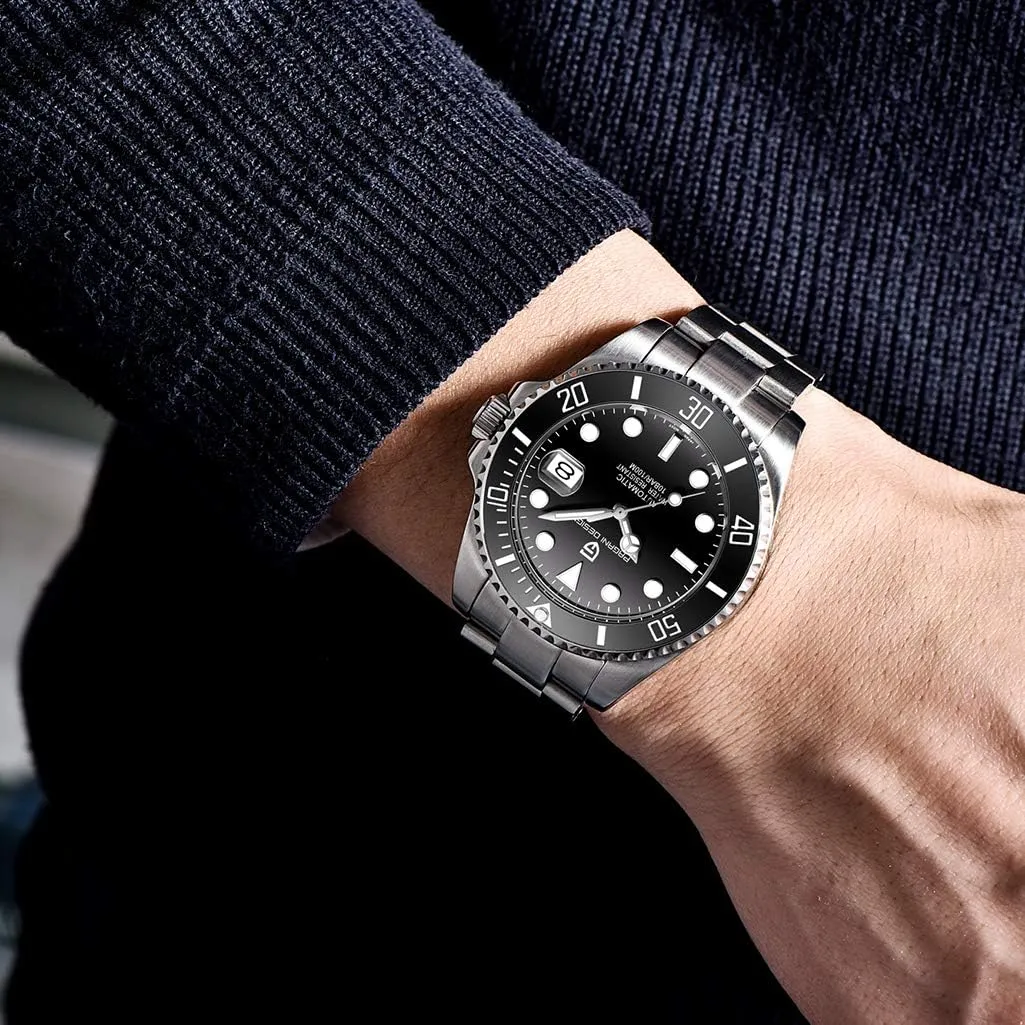 Steel 100M Waterproof Men Self Winding Wrist Watch Pagani Design Utopian dodge gravity flicker humanlike 1639 Men's Automatic Watches, NH35 Movement Stianless 