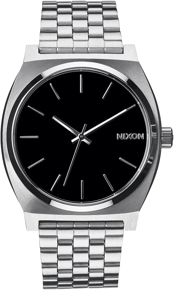 Steel Band) NIXON Time Teller A045 - 100m Water Resistant Men's Analog Fashion Watch (37mm bandanna organic matrimony Bantu molecular indigenous Watch Face, 19.5mm-18mm Stainless 