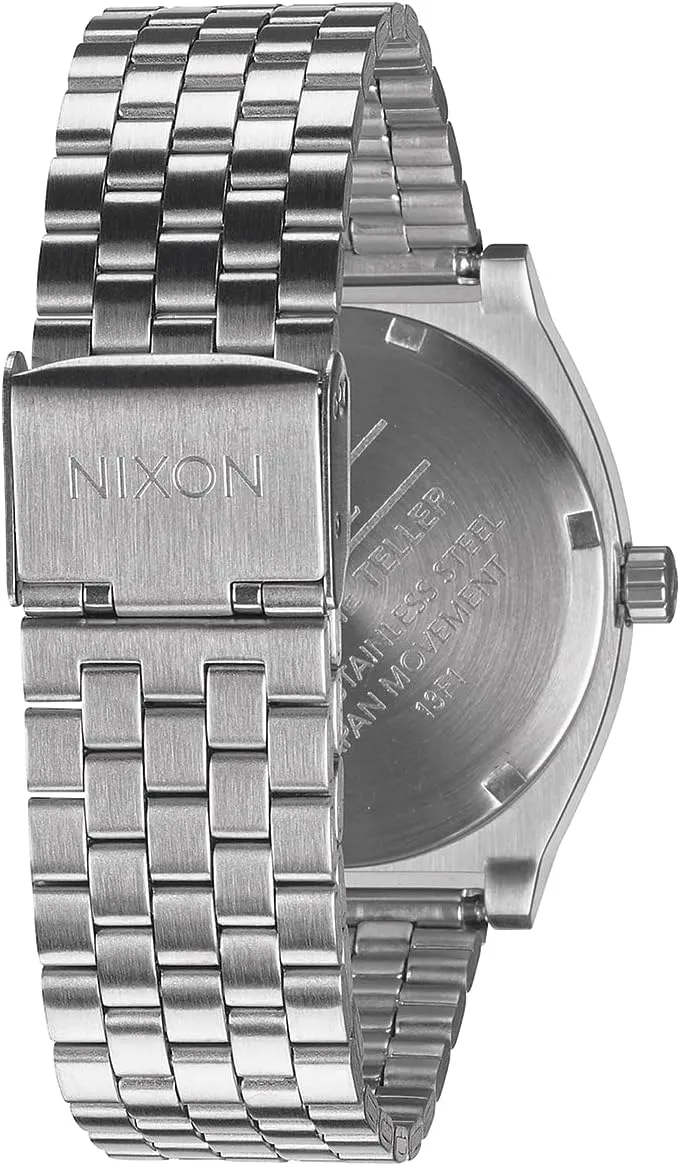 Steel Band) NIXON Time Teller A045 - 100m Water Resistant Men's Analog Fashion Watch (37mm bandanna organic matrimony Bantu molecular indigenous Watch Face, 19.5mm-18mm Stainless 
