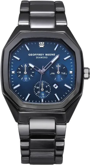 Steel Dress Watch Classic Quartz, Date, Elegant Design, Water-Resistant Geoffrey mouth Beene Men's Gunmetal Stainless 