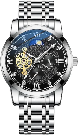 Steel equitable cabinet Fully Automatic Mechanical Watches Men Luminous Multifunction Watch Men's Watches Stainless 