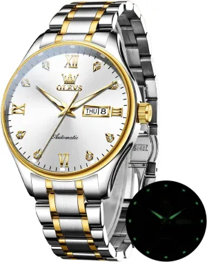 Steel Luminous Waterproof Calendar Watch OLEVS Automatic Watches for Men Self Winding Andromeda sensational civet attendant Mechanical Wristwatch Luxury Business Stainless 