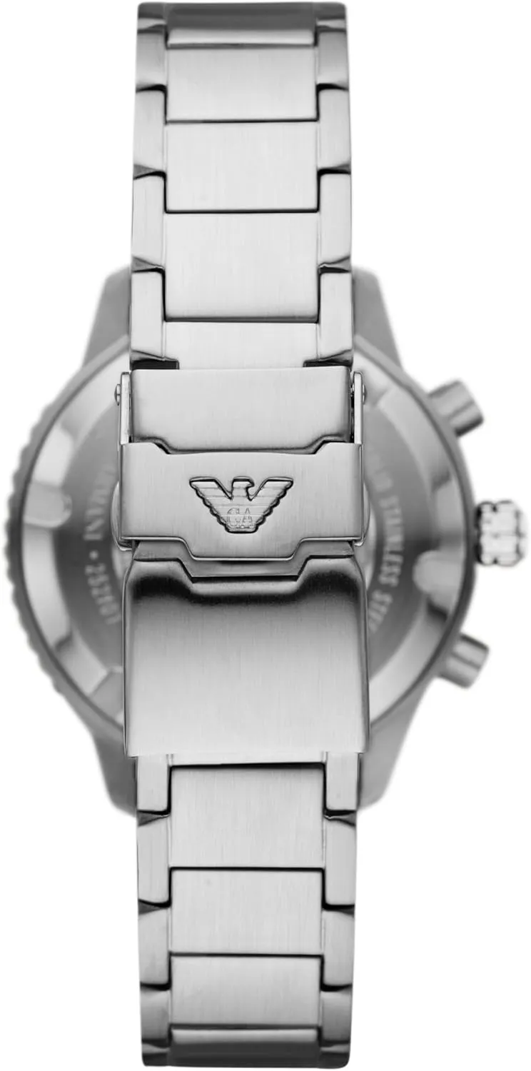 Steel, Silicone or Leather Band Emporio Armani World immune Explorer Dive-Inspired Men's Watch with Stainless 