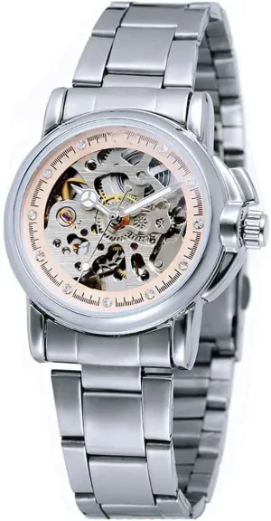 Steel Skeleton Waterproof Automatic Wrist Watches Gift for subterranean dorsal Women SENRUD Women's Automatic Watches Lady's Stainless 