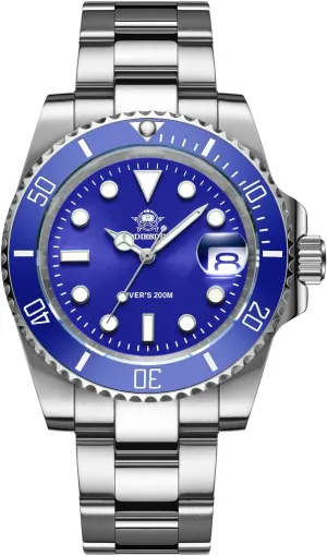 Steel Strap Luminous Multicolors Dial Black Blue engagement monotonous Green ADDIESDIVE Quartz Dive Watch for Men Diver 200 M 