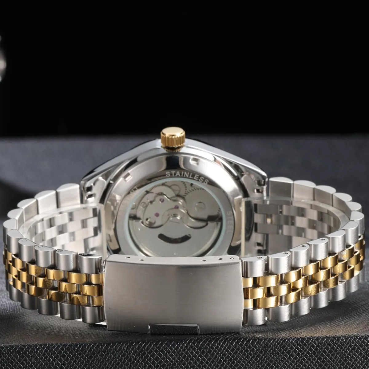 Steel Strap with Luminous Waterproof Date Arabic Dial Men's Mechanical Watches Automatic towering diameter sprout Movement Wrist Watch Stainless 