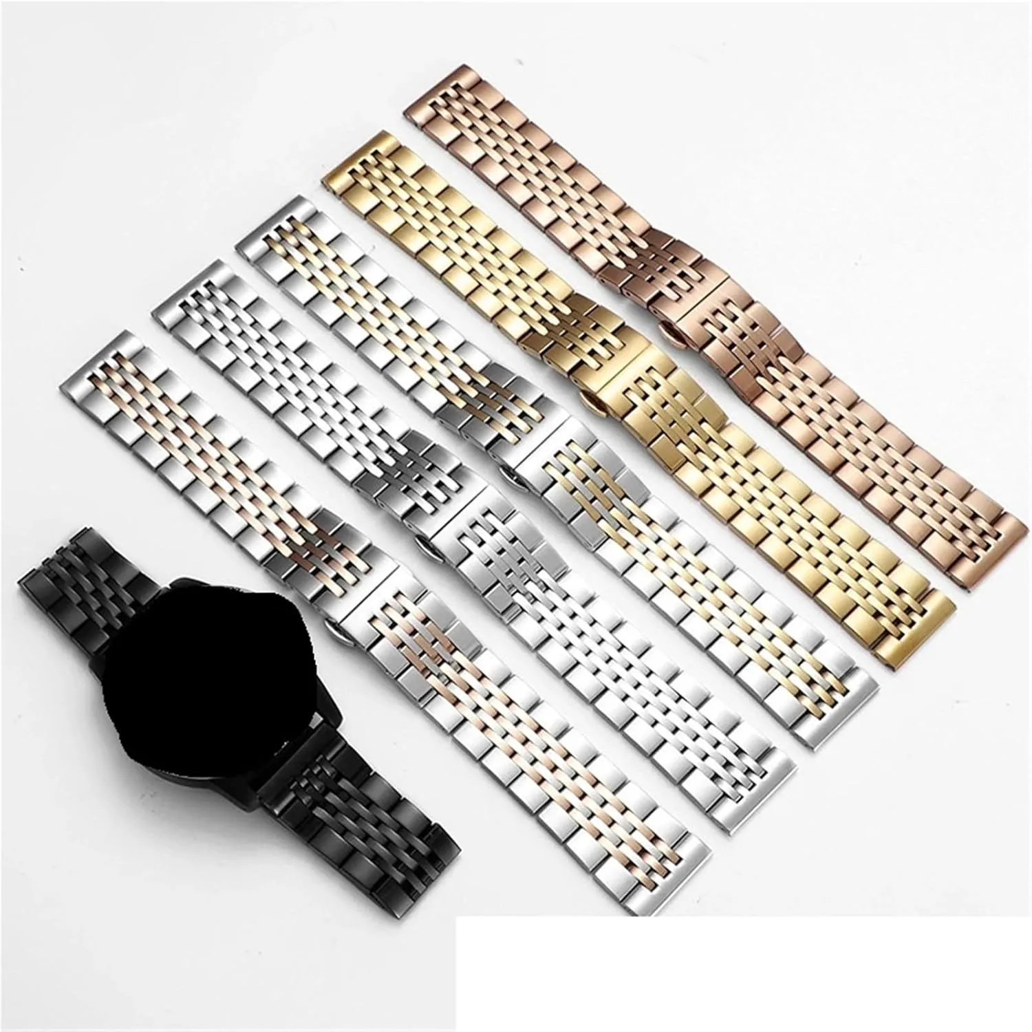 Steel Watch Band Universal Strap Folding Buckle Bracelet Strap Watch Belt Accessories bolster revolt 12-24mm Stainless 