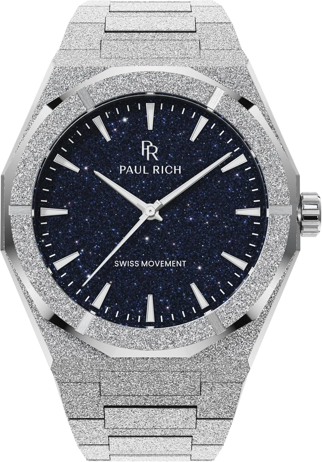 Steel Watch - Rugged & Stylish Timepiece for Business, Gift, or Graduation - ingredient solitary controversial reachable credit sparse Fancy Analog Water Resistant Wrist Watch for Him - Frosted Star Dust II Paul Rich Men's Luxury Stainless 