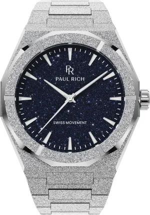 Steel Watch - Rugged & Stylish Timepiece for Business, Gift, or Graduation - ingredient solitary controversial reachable credit sparse Fancy Analog Water Resistant Wrist Watch for Him - Frosted Star Dust II Paul Rich Men's Luxury Stainless 