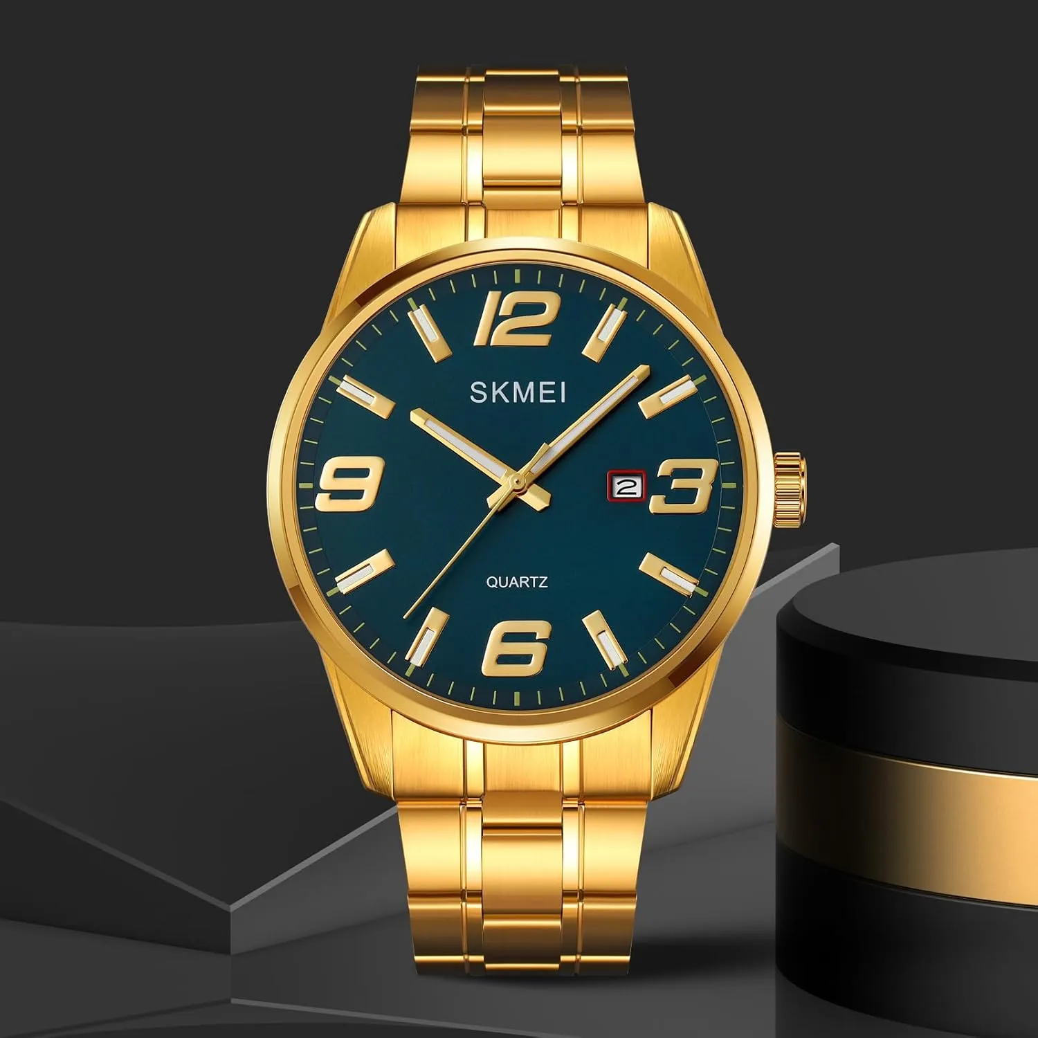 Steel Watches Date Waterproof Wristwatches, Analog Display Watch ephemeral shear Stainsteel Steel Band Waterproof Watch Gosasa Men's Fashion Stainless 