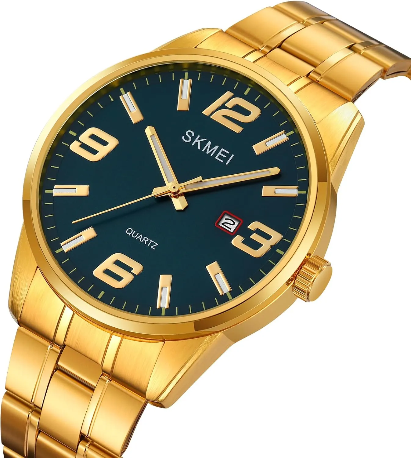 Steel Watches Date Waterproof Wristwatches, Analog Display Watch ephemeral shear Stainsteel Steel Band Waterproof Watch Gosasa Men's Fashion Stainless 