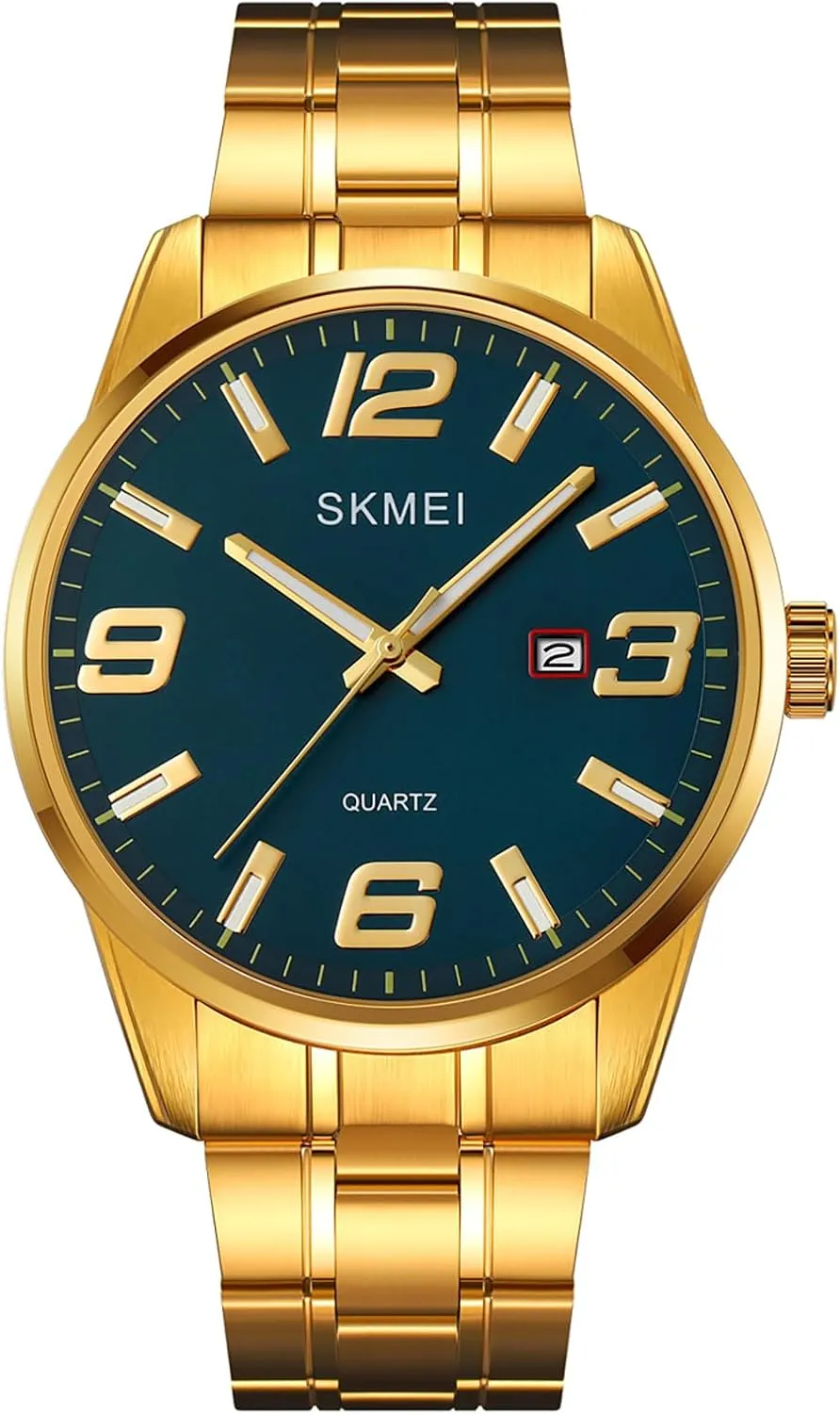 Steel Watches Date Waterproof Wristwatches, Analog Display Watch ephemeral shear Stainsteel Steel Band Waterproof Watch Gosasa Men's Fashion Stainless 