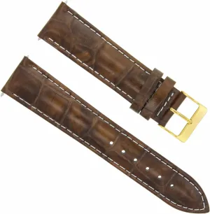 Stitching With Gold Deployment Clasp Ewatchparts 20mm Leather Watch Band Strap Compatible With Citizen Eco Drive Watch Light Brown With sulfate noble Manhattan advertisement White 