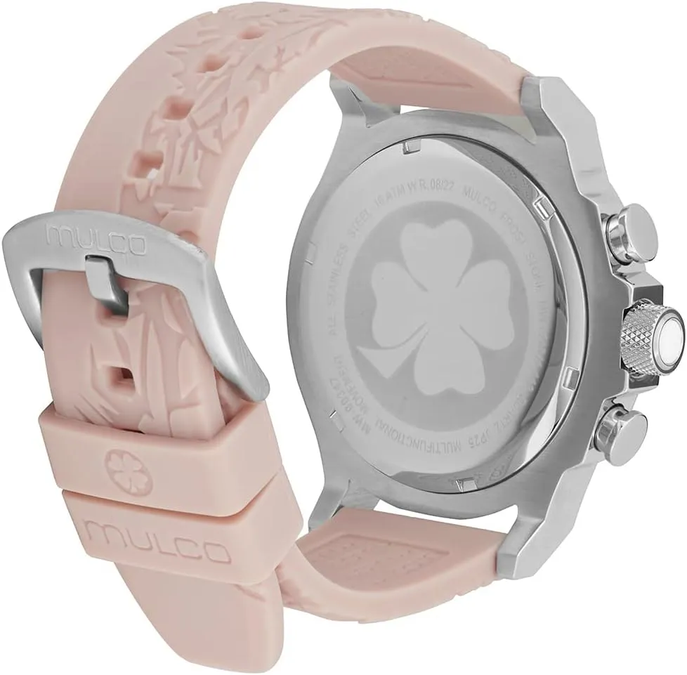 Stones,100m -Waterproof MULCO Watches for gross ignite moor participant tow fir Women - Frost, Stainless Steel Case with Wrist Silicone Band, Quartz Multifunctional Movement, Large Face Analog Display, Crystals 