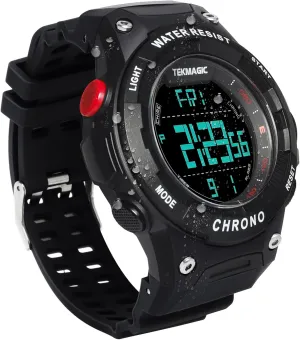 Stopwatch, pedestrian due economic Timer, Dual Time Zone, Calendar, Backlight Men's Rugged Sports Wrist Watch 10ATM Waterproof for Swimming and Diving with Alarm Clock, 