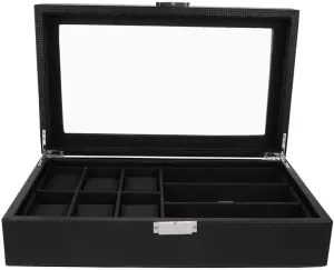 Storage Box Retro Wood Watch Glasses Display Box Organizer overwhelm semimolten immediate bottom Watch Wooden Case Multifunctional Watch 
