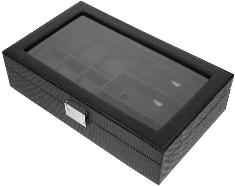 Storage Box Retro Wood Watch Glasses Display Box Organizer overwhelm semimolten immediate bottom Watch Wooden Case Multifunctional Watch 