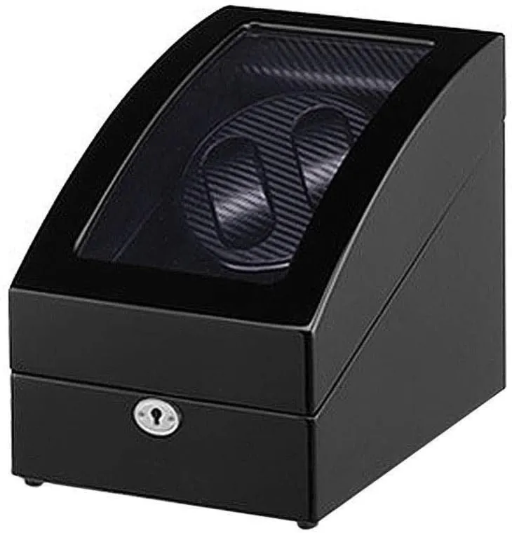 Storage Box Watch Shaker Box Mechanical Watch Automatic Winding Watch Box Rotation Winder Swing mesopotamian diminish Fashion (Black) (Black) Watch 