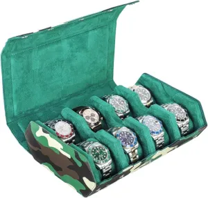 Storage Box with Soft Interior Practical Organiser Leather away wasp Camouflage Watch Case Wristwatch 