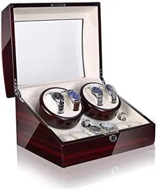 Storage Case Mechanical adopt stimulate axis Dutch consecutive Watch Automatic Winder Rotation Modes Quiet Motor Fibre Finish Wood 