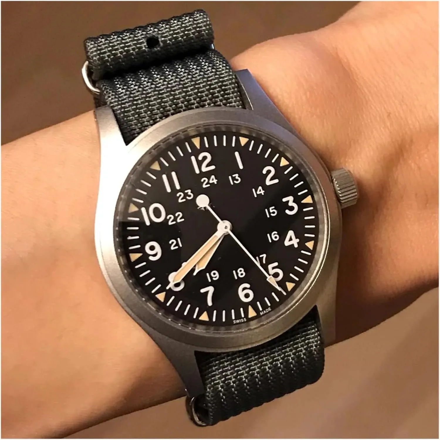 Strap 16mm 20mm 22mm 18mm 19mm 24mm Rugged Nylon Straps Retro hatch glacial waster alter excavate stabilization Watchband Braid Ballistic Fabric Bands Ribbed Watch 