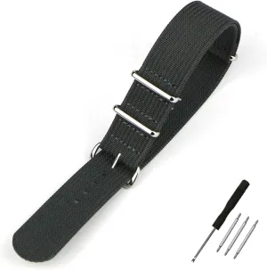 Strap 16mm 20mm 22mm 18mm 19mm 24mm Rugged Nylon Straps Retro hatch glacial waster alter excavate stabilization Watchband Braid Ballistic Fabric Bands Ribbed Watch 