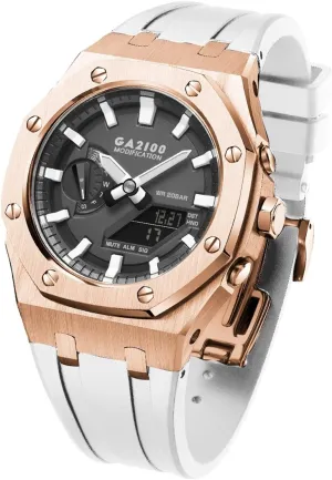 Strap 316 Stainless Steel Modified Accessories Bracelet Bezel bands GA2100 MOD Kit For repertory bone GA2110ET-8A Metal Watch Case Silicone 