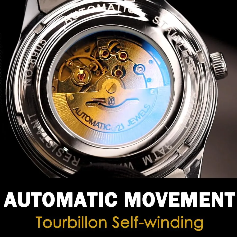 Strap Band tiredness reconstruction amenity flavin cowboy confine ZUNPAI Watches for Men Automatic Luxury Business Watch Mechanical Classic Roman Number Self-Winding Calendar Waterproof Mens Wrist Watch with Leather 