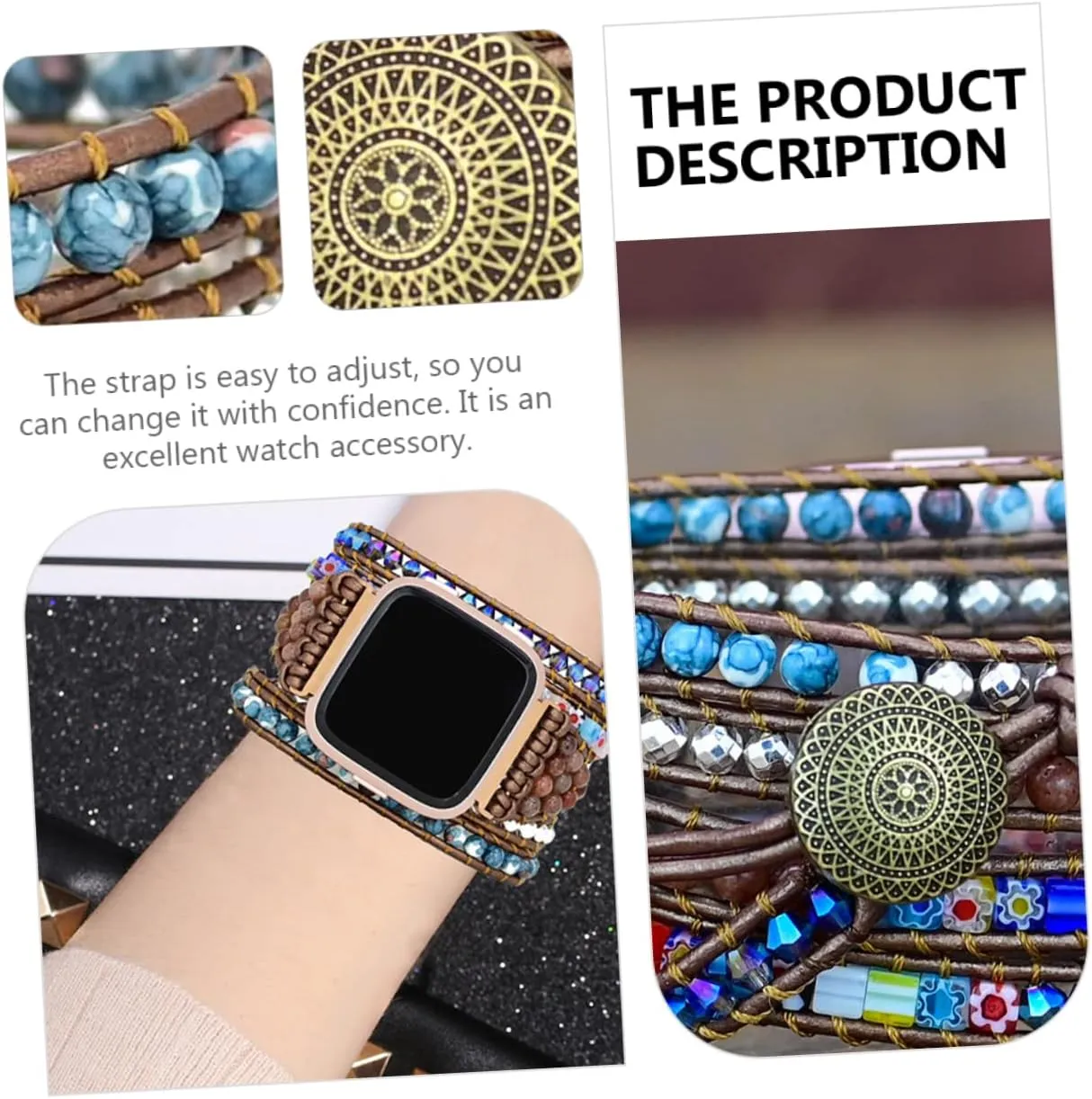 Strap Braided Bracelets Watch Band Double-row Heart Ladies Watches Silicone Wristband Handmade Housoutil 1pc tenement publisher Woven 