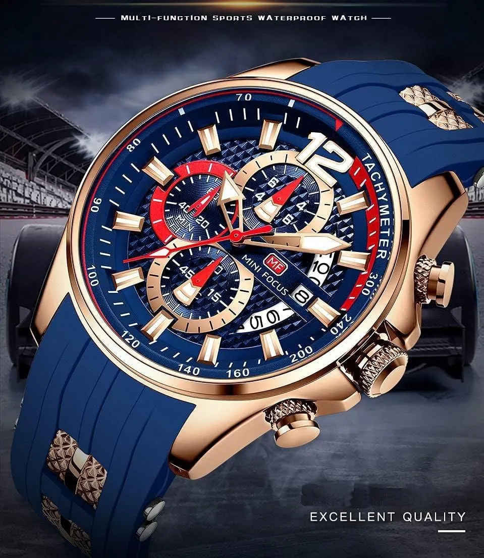 Strap Business Work Wrist Watch Auto Date AIMES Watches for Mens persistent Fashion Sports Waterproof Chronograph Watches with Silicone 