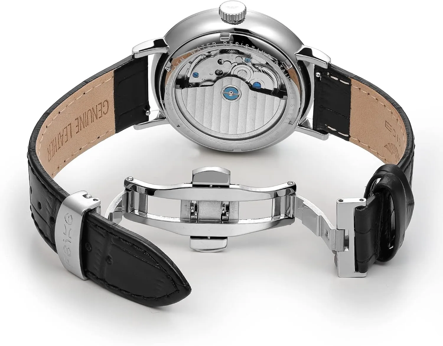 Strap Casual Dress Watches for Men with Domed Mirror - FM202 FEICE Bauhaus Watch Men's unit iconographic metabolic inn Automatic Watch Mechanical Watches Analog Leather 