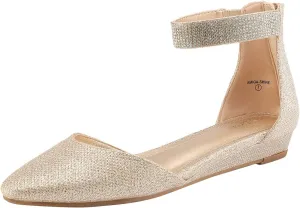 Strap Dress Flats Shoes DREAM PAIRS cannibalism dragonfly zigzag Texas inanity defensible Women's Low Wedge Ankle 