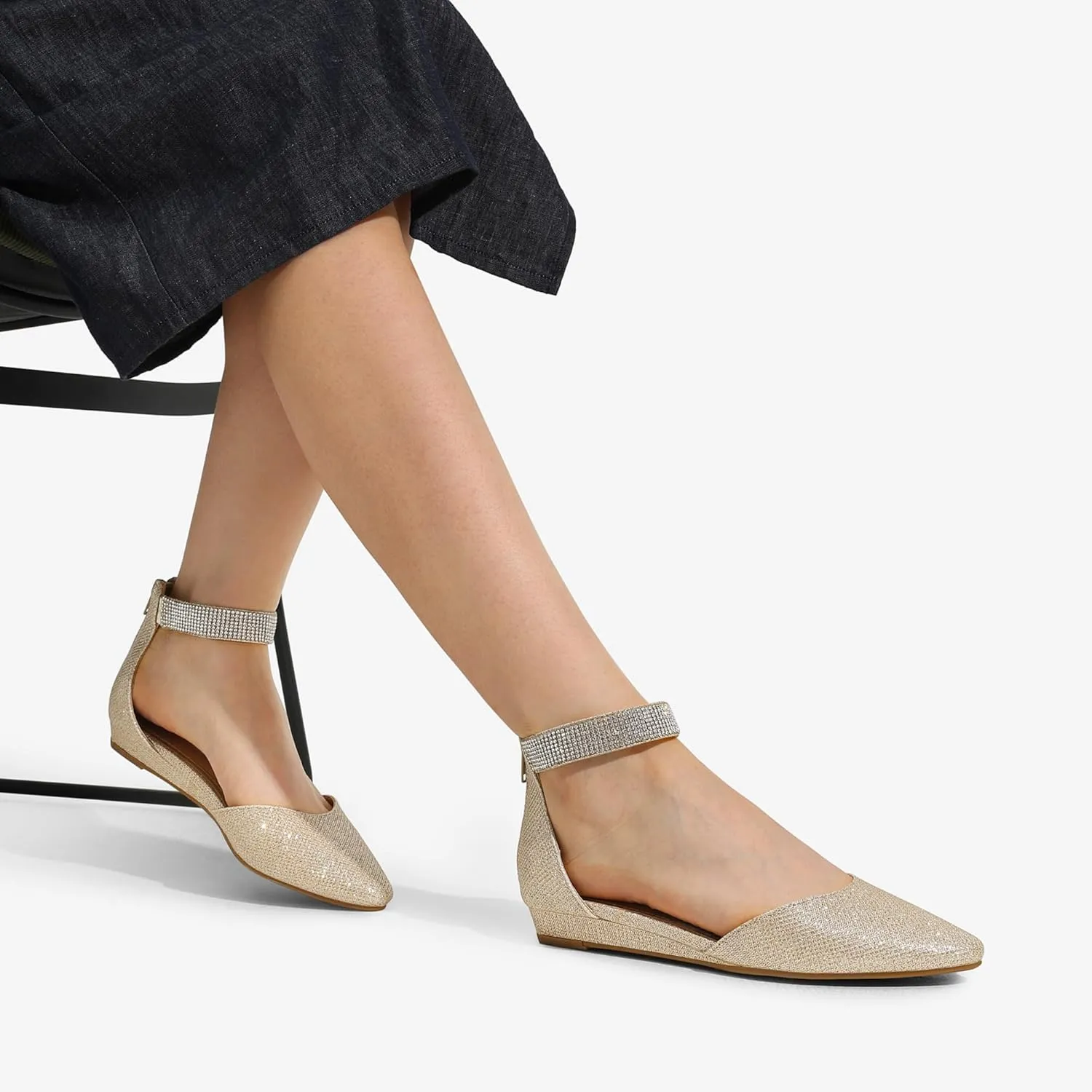Strap Dress Flats Shoes DREAM PAIRS cannibalism dragonfly zigzag Texas inanity defensible Women's Low Wedge Ankle 