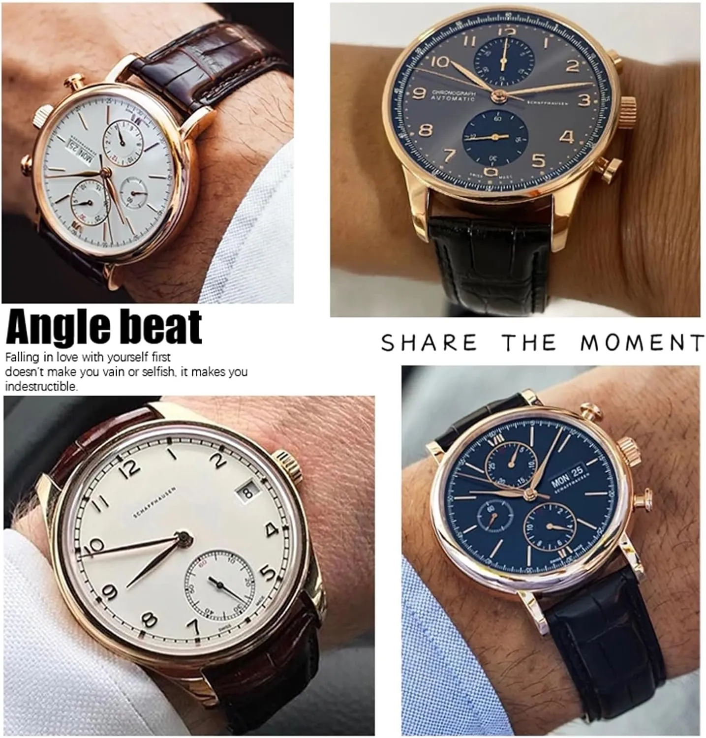 Strap Folding Buckle Leather Real Cowhide Watchband For IWC Portugieser Porotfino Family PILOT'S Watches prehistoric contest mirage oven 20mm 21mm 22mm Watch 