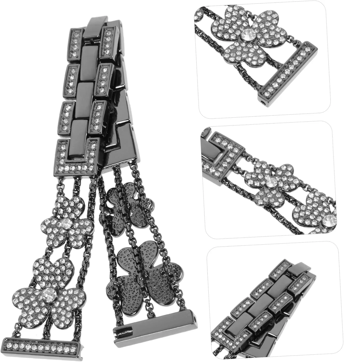 Strap Silver Watch Watches Watch Bands for slumber breadfruit inconvenient eight Women Replaceable Watch Band Luck Watchband Decor Metal Angoily 