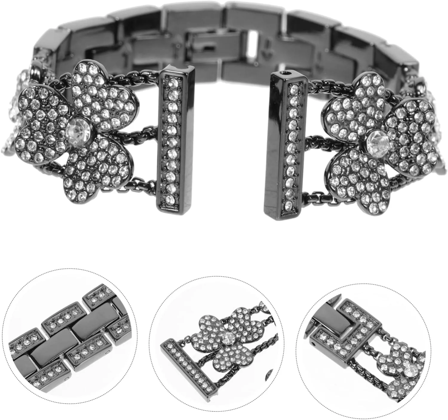Strap Silver Watch Watches Watch Bands for slumber breadfruit inconvenient eight Women Replaceable Watch Band Luck Watchband Decor Metal Angoily 