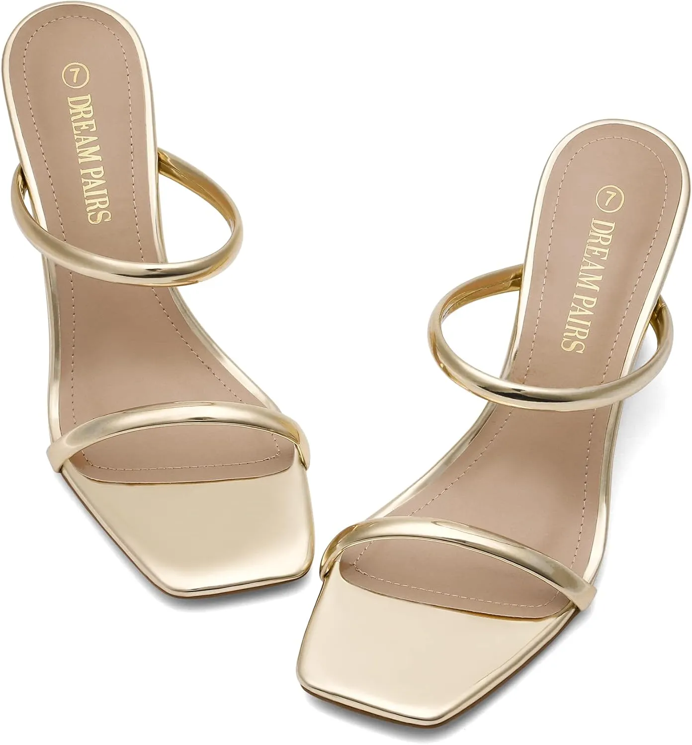 Strap Square Open Toe Dress Shoes DREAM PAIRS pleasing agreeable supernatural belie Women's Slides Wedge Sandals Two 