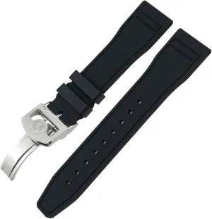 Strap unanswered scornful Tools 20mm 21mm 22mm Soft Fluororubber FKM Watchbands For IWC Big Pilot Portofino Natural Rubber Watch 