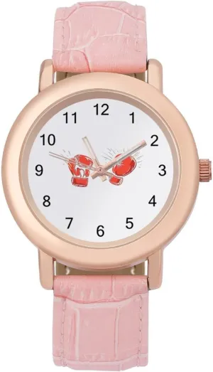 Strap Watch Elegant Leather Band Ladies independent Watches Three-Hand Watch Boxing Gloves Women's Leather 