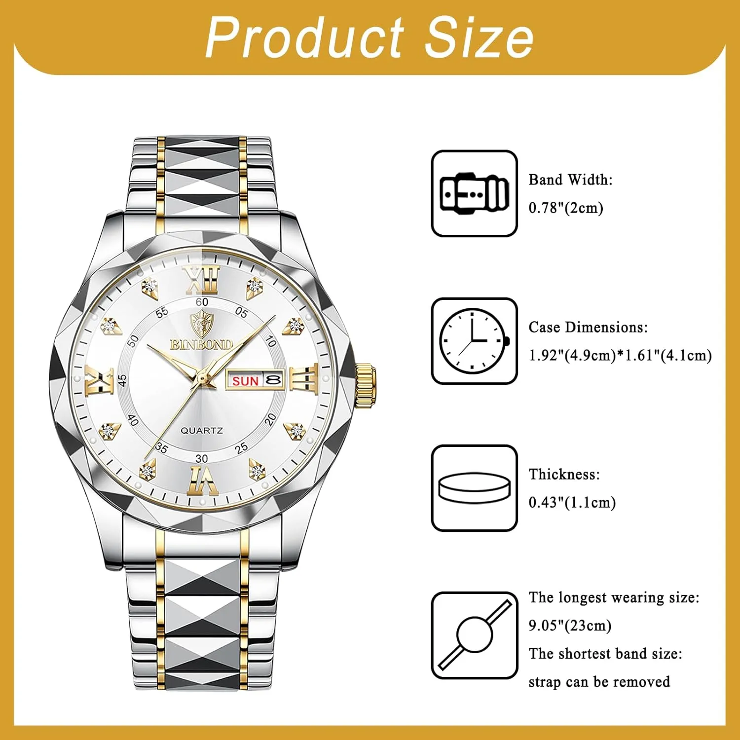 Strap Waterproof Luminous Day Date Business Dress Watch OIDEA Couple Watches for inch doodle chronologically improvement splash Men Women: Fashion Rhinestone Rhombus Round Dial Analog Quartz Wrist Watch Stainless Steel 